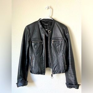 Bebe Leather Moto Jacket